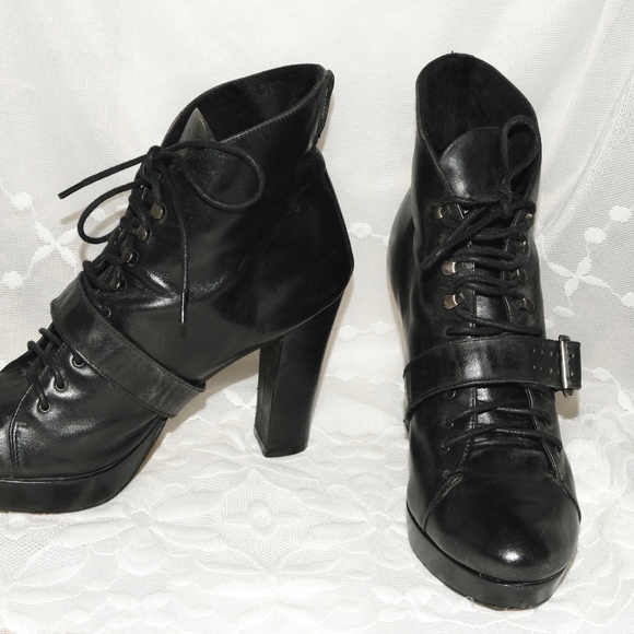 Seychelles Lace Up Platform Booties Size 8 Heel 4" - Picture 3 of 8